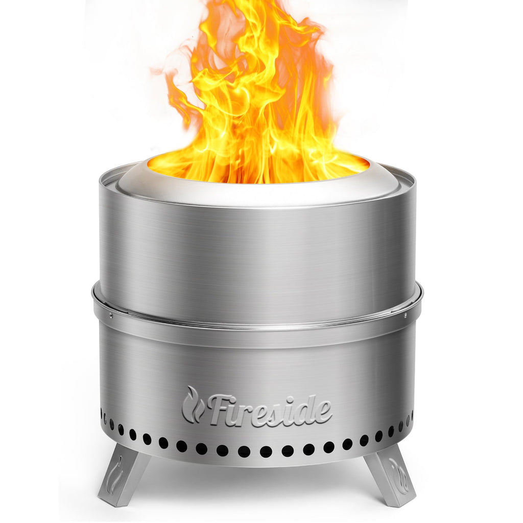 Pluto R19-SS Smokeless Outdoor Fire Pit -  Stainless Steel
